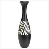 3798100: Zebra Stripe Vase - African Decor