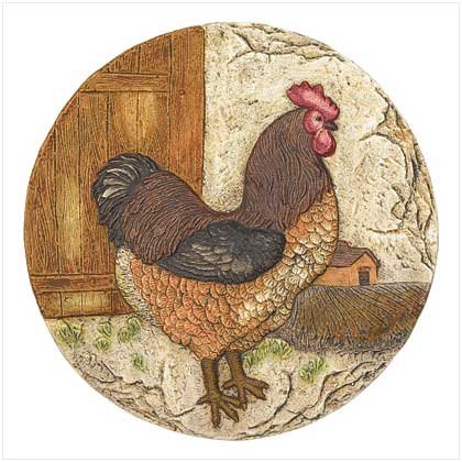 3880600: Jaunty Rooster Garden Stepping Stone or Plaque