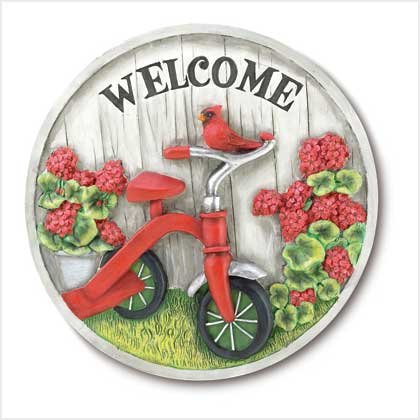 3847900: Tricycle Garden Stepping Stone and Plaque