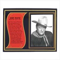 3927800: John Wayne Biography Plaque