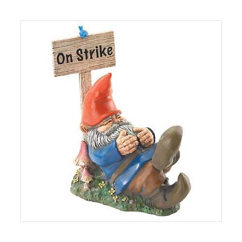 3709500: On Strike Sleeping Gnome - Home and Garden Decor