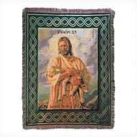 3902900: The Lord is My Shepherd Tapestry Throw - Religious Decor