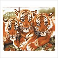 Wildlife Tigers Fleece Blanket Throw-oos?