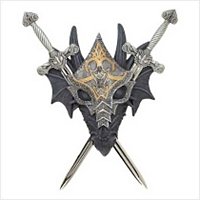 3926900: Armored Dragon Wall Crest with Removable Swords oos 6/20