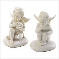 3895800: Angel Cherub Twins Figurines - Set of 2