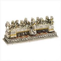 3787500: : Pewter Sculpture of Last Supper - Religious Decor