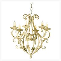 3560100: Romantic Wrought Iron Candle Chandelier