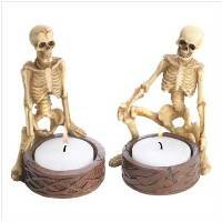 3982800: Creepy Skeleton Candleholders - 2 pc. Set