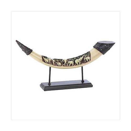 3934900: Lucky Elephants Tusk Sculpture