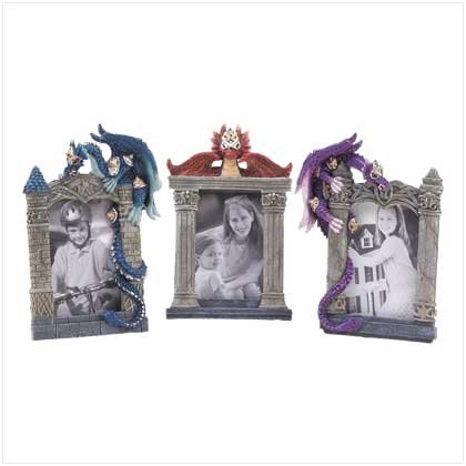 3982300: Jeweled Dragon Photo Frames 3 pc. Set