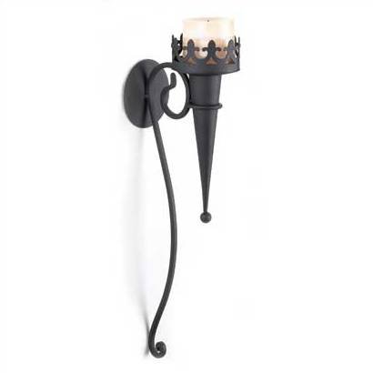 3987700: Gothic Torch-style Candle Sconce