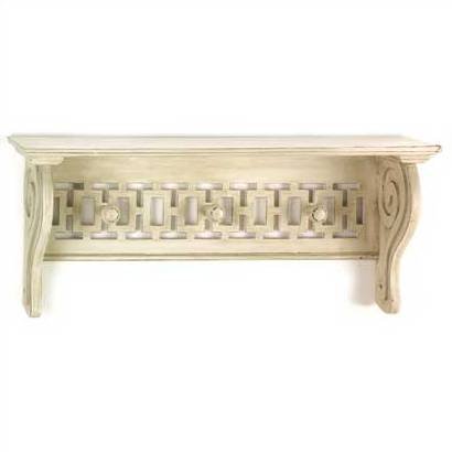 3995700: Cutout Detail Wall Shelf with Coat Hanger