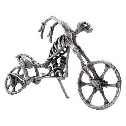 1271100: Spine-Chilling Grim Reaper Fantasy Skull Cycle - Pewter