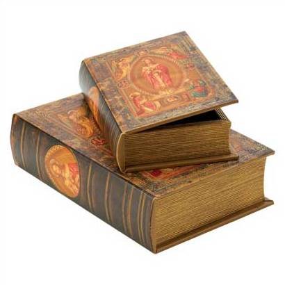 1294400: Jesus Bible Storage Boxes - Religious Decor