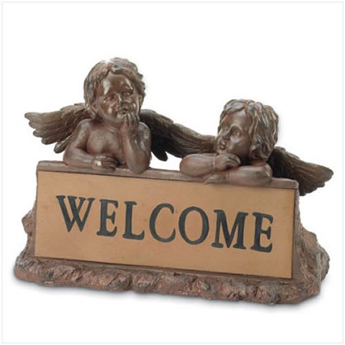 3730500: Garden Cherubs Address Marker - Religious Home and Garden Decor