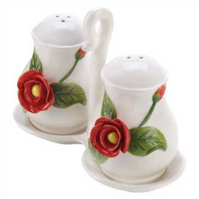 1271000: Cottage Rose Salt and Pepper Set