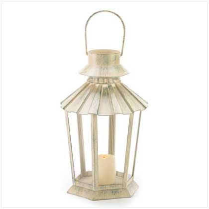 3989200: Weathered Ivory Garden Lantern