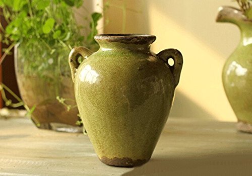 Coming soon! Ancient Green Crackle Finished Jug with Small Looped handles