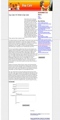 Day Care Adsense Integrated Website
