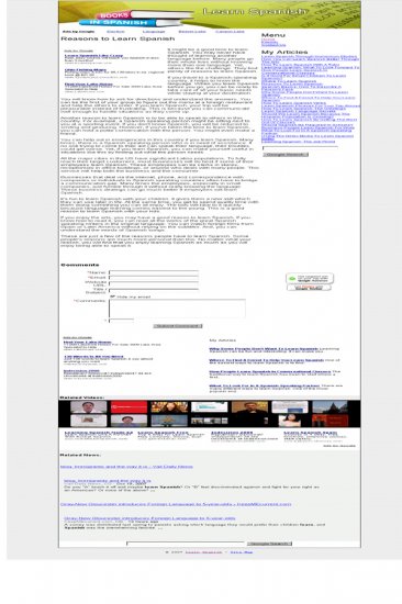 Learn Spanish Adsense Integrated Website