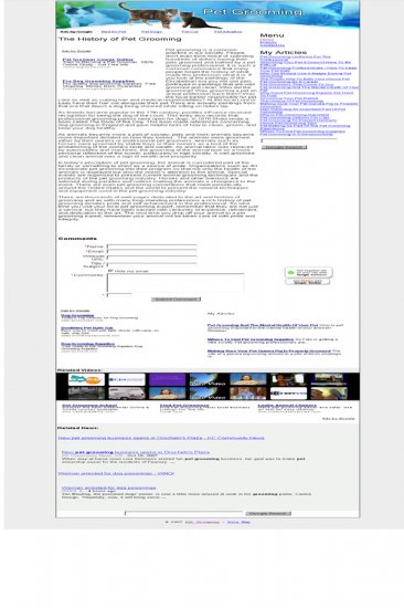 Pet Grooming Adsense Integrated Website