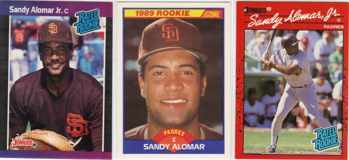 3 Sandy Alomar Rookie cards