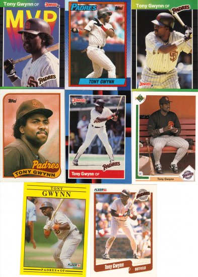 (12) Tony Gwynn Cards of HOF'er