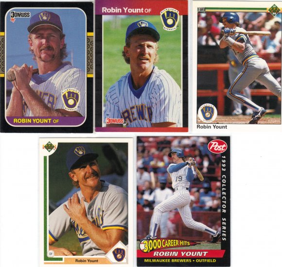 (5) Robin Yount Cards