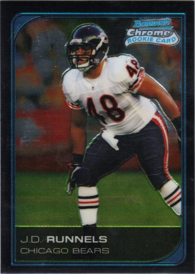 06 J.D Runnels Bowman Chrome RC Bears/OU SOONERS