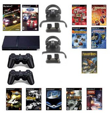 Mega Racing Bundle 2 Racing Wheels 13 Games and more.