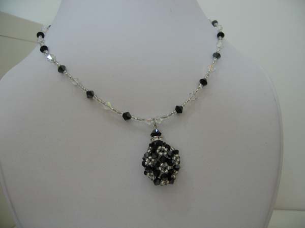 Perfume Bottle Beaded Necklace
