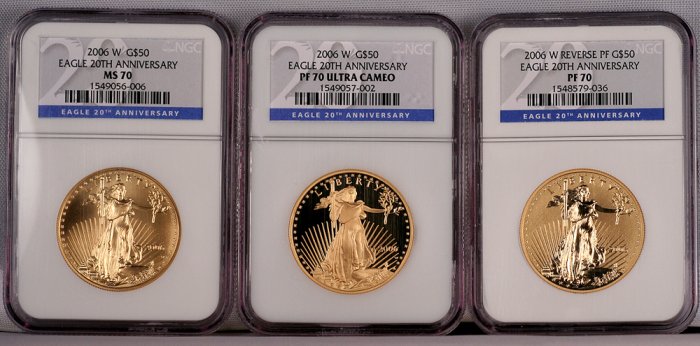 american eagle anniversary set gold