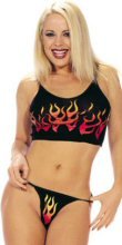 Flame Print Cami & Thong Set