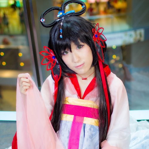 vocaloid China Yuezheng Ling Yihong Lian 100cm black cosplay wig