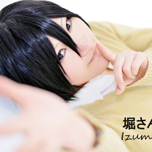 Horimiya Hori-san to Miyamura-kun Miyamura Izumi short black cosplay wig