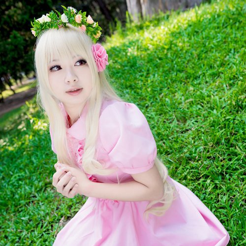 project-Kagerou Project Mary Kozakura Mari long curly 100cm light blonde anime cosplay wig
