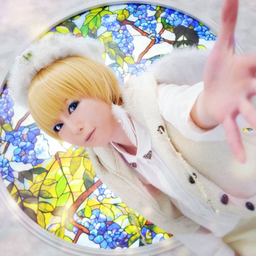 angel sanctuary Setsuna Mudou short gold cosplay wig