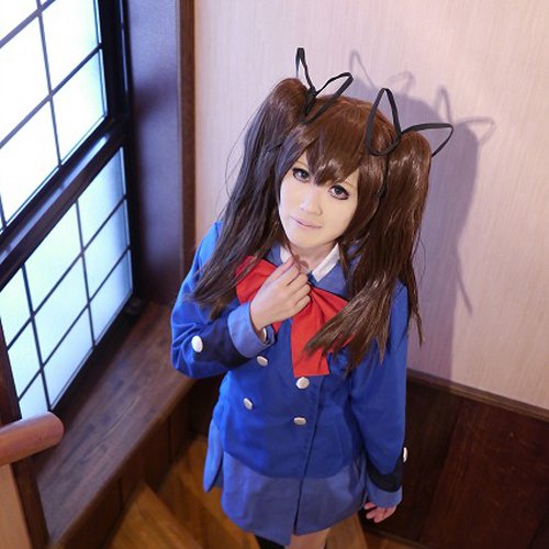 wars The Little Battlers WARS two ponytails brown anime cosplay wig