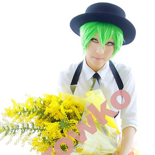 BlazBlue Calamity Trigger Hazama short green anime cosplay wig