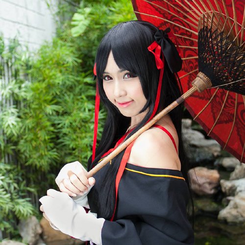 Machine-Doll wa Kizutsukanai Unbreakable Machine-Doll Yaya long straight black 100cm cosplay wig