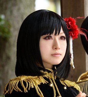Axis Power Honda Kiku Japan short black anime cosplay wig