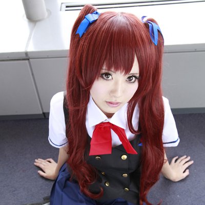 another Akazawa Izumi 70cm red brown cosplay wig