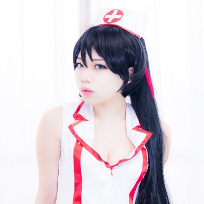 League of Legends Akali one ponytail 120cm black cosplay wig