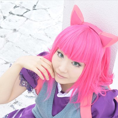 League of Legends Annie short rose red cosplay wig