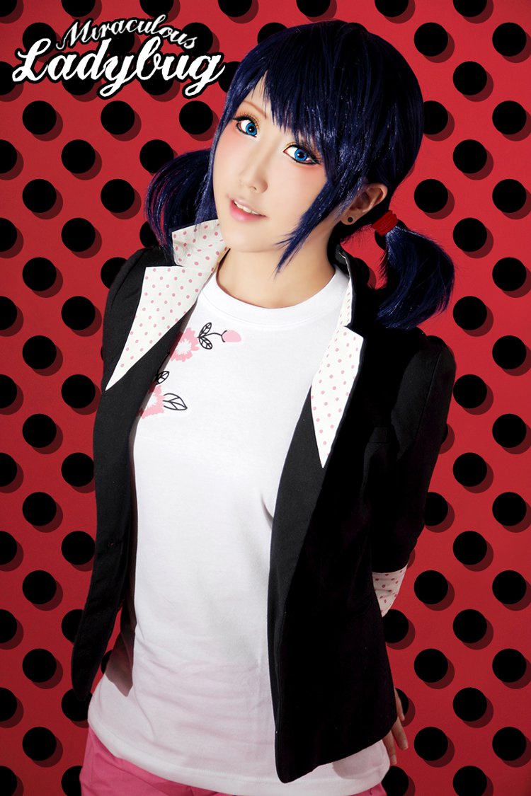 Miraculous Ladybug Ladybug blue mix cosplay wig