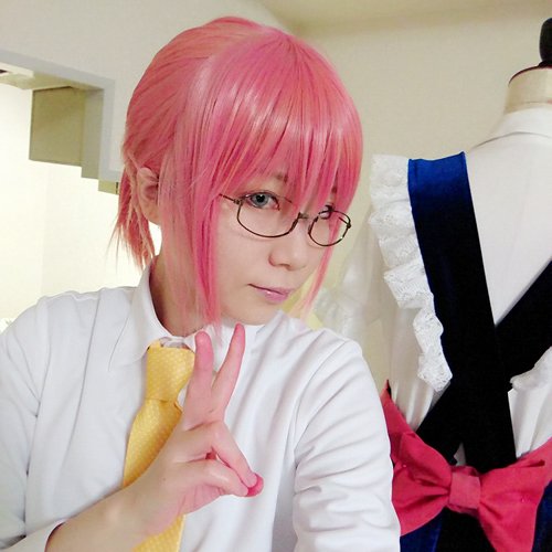 Kobayashi-chi no maid dragon pink mix cosplay wig