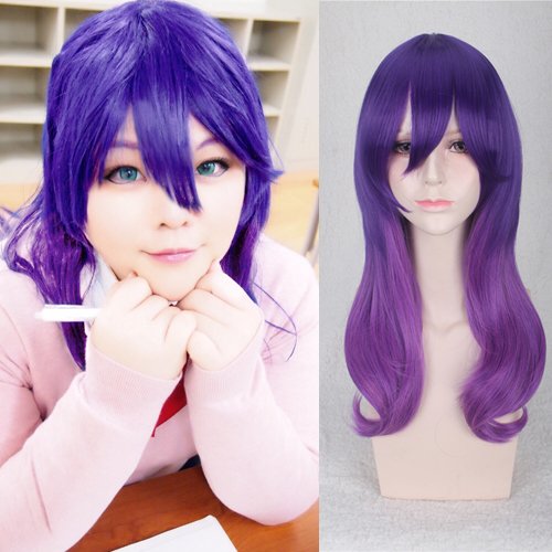 Watashi ga Motete Dousunda Serinuma Kae purple mix cosplay wig