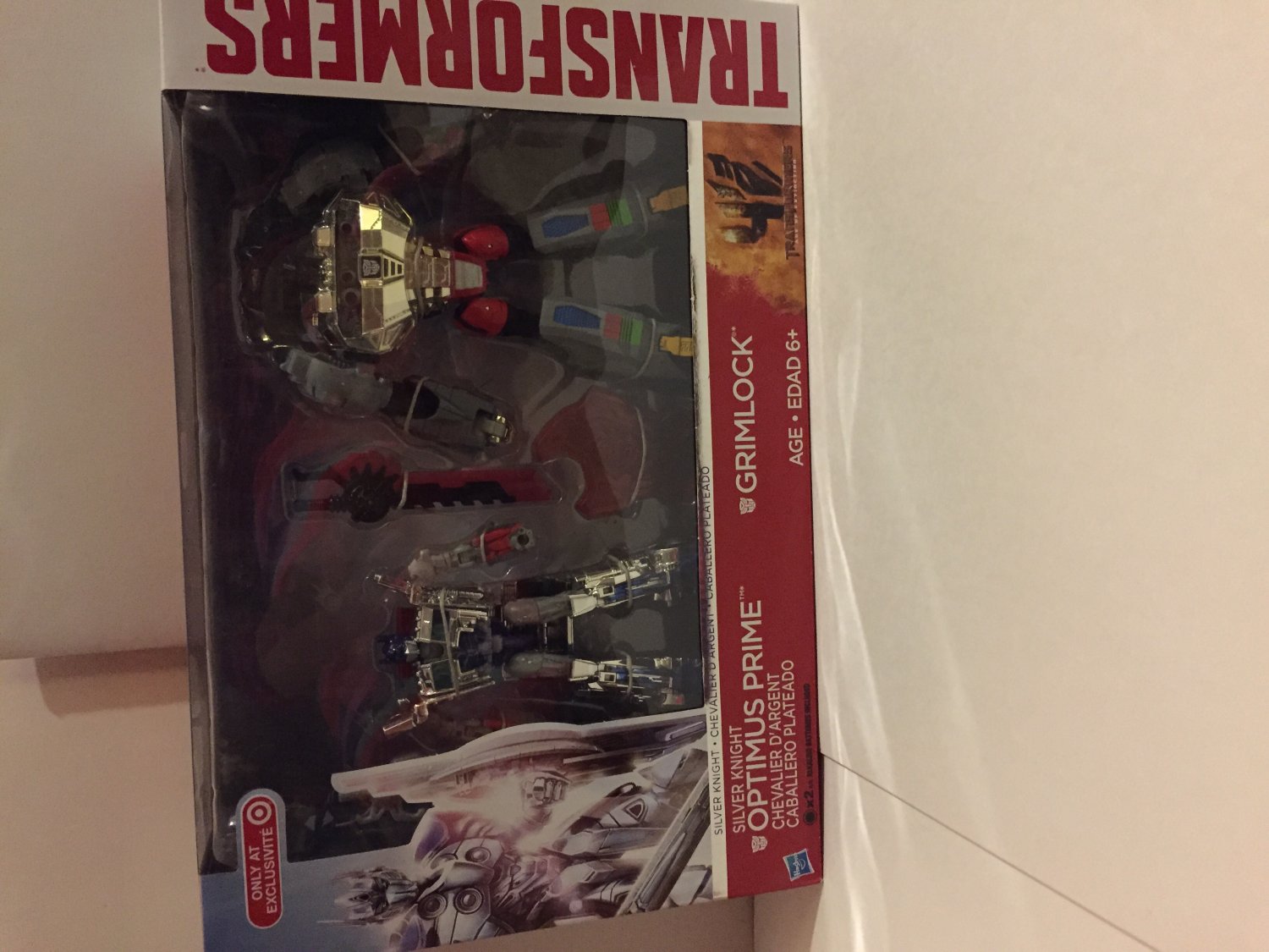 Transformers Age of Extinction Silver Knight Optimus Prime/Grimlock