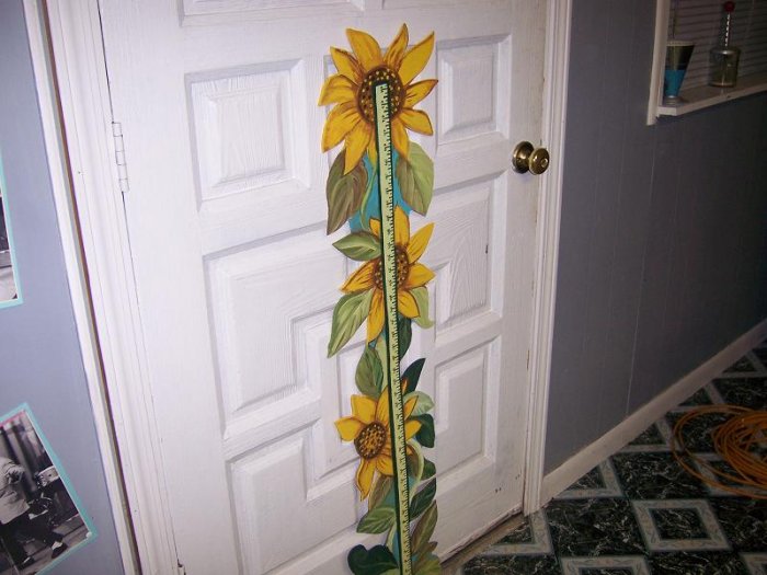 Grow With Me Measuring Sticks HP One of a Kind Sunflowers