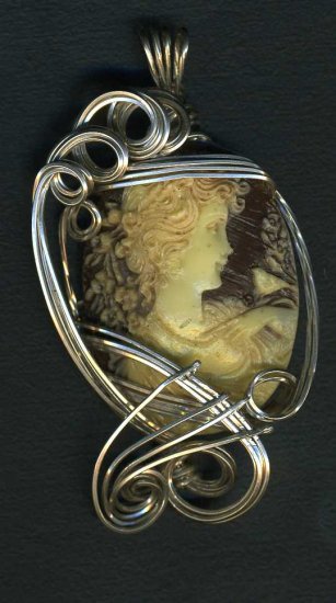 Cameo Sclupted in Sterling Silver